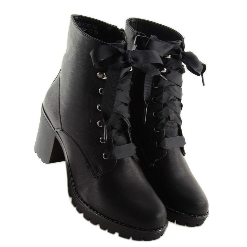 Travailleurs à talons hauts noirs B2889-KB Noir 2