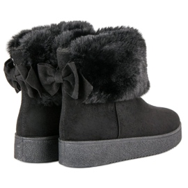 Bottes de neige avec fourrure le noir 2