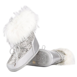 Bottes de neige à la mode gris 1