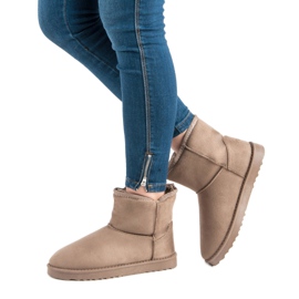 Bottes de neige en daim brun 4