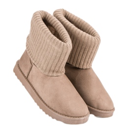 Bottes de neige en daim brun 7