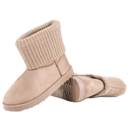 Bottes de neige en daim brun 8