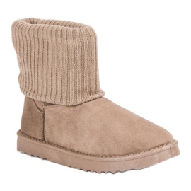 Bottes de neige en daim brun 10