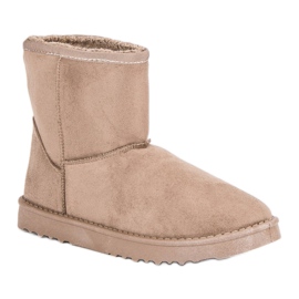 Bottes de neige en daim brun 1