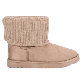 Bottes de neige en daim brun 9