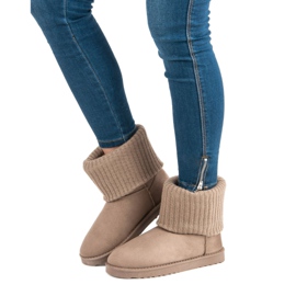 Bottes de neige en daim brun 5