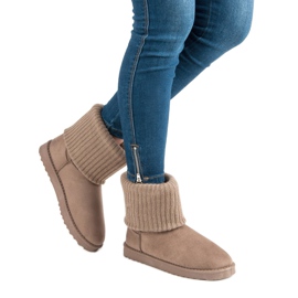 Bottes de neige en daim brun 6