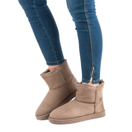 Bottes de neige en daim brun 3
