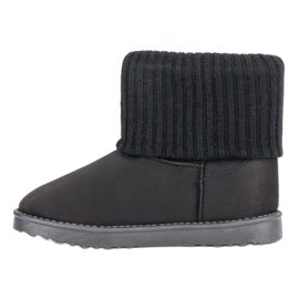 Bottes de neige en daim le noir 10