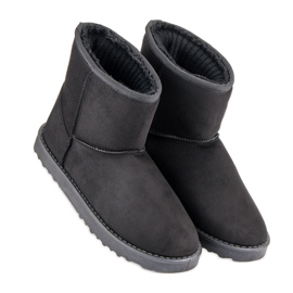 Bottes de neige en daim le noir 3