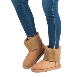 Bottes de neige en daim brun 6