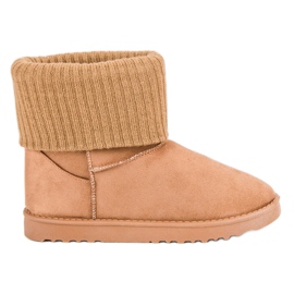 Bottes de neige en daim brun 1