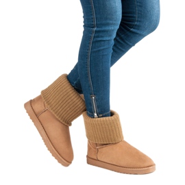 Bottes de neige en daim brun 7