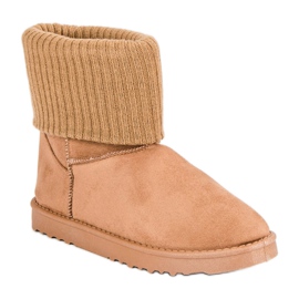 Bottes de neige en daim brun 2