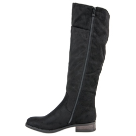 Super Mode Bottines classiques à talons plats le noir 2