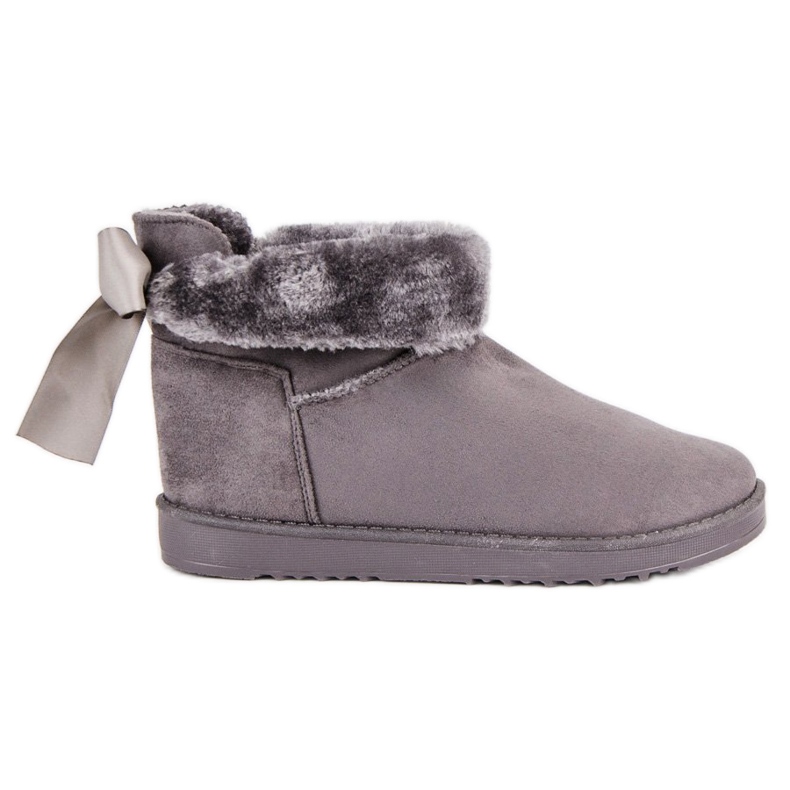 Bottes de neige avec une tige à revers gris 1