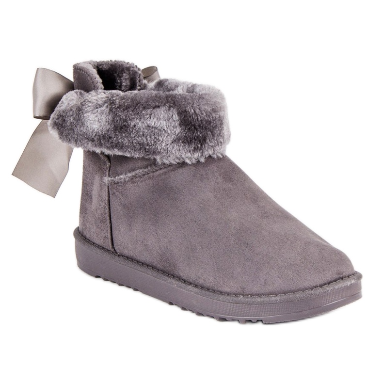 Bottes de neige avec une tige à revers gris 2