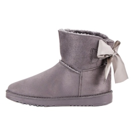 Bottes de neige avec une tige à revers gris 8