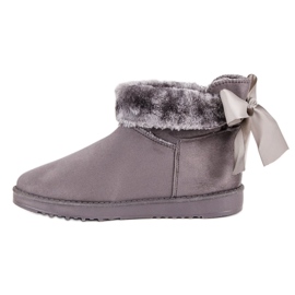 Bottes de neige avec une tige à revers gris 3