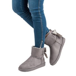 Bottes de neige avec une tige à revers gris 5