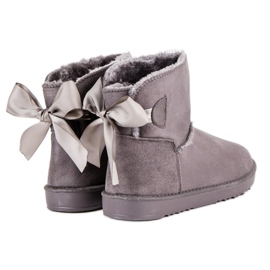 Bottes de neige avec une tige à revers gris 9
