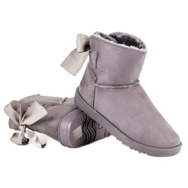 Bottes de neige avec une tige à revers gris 10