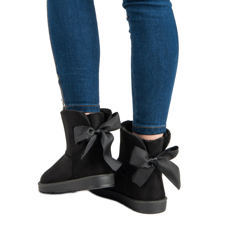 Bottes de neige avec tige enroulable le noir 2