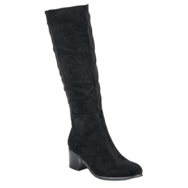 Super Mode Bottes noires confortables le noir 1