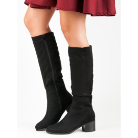Super Mode Bottes noires confortables le noir 3