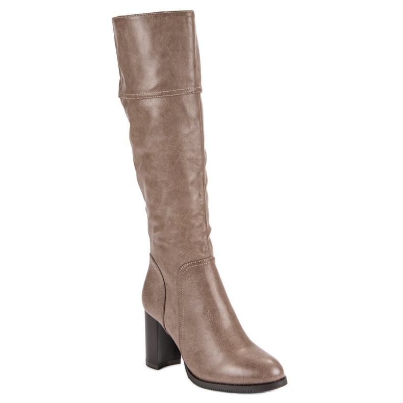 Super Mode Bottes beiges classiques 1