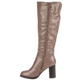 Super Mode Bottes beiges classiques 2