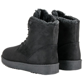 Forever Folie Bottes en daim chaudes le noir 2