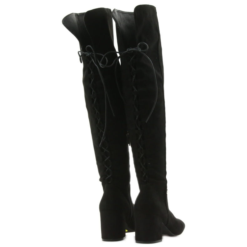 Bottes à talons noires Black Big Star 274517 3