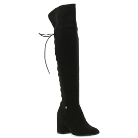 Bottes à talons noires Black Big Star 274517 1