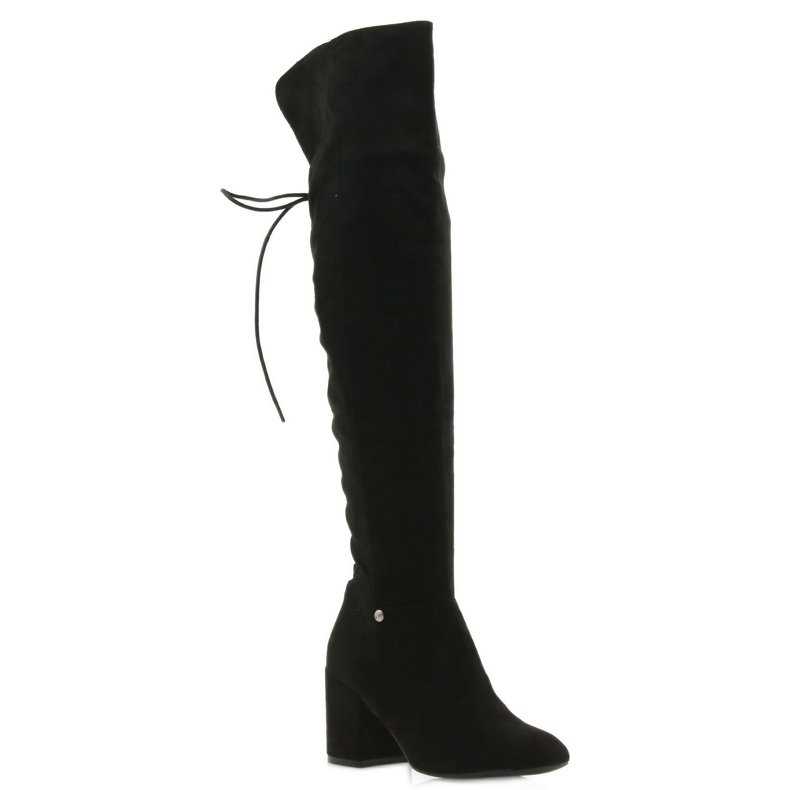 Bottes à talons noires Black Big Star 274517 le noir 1