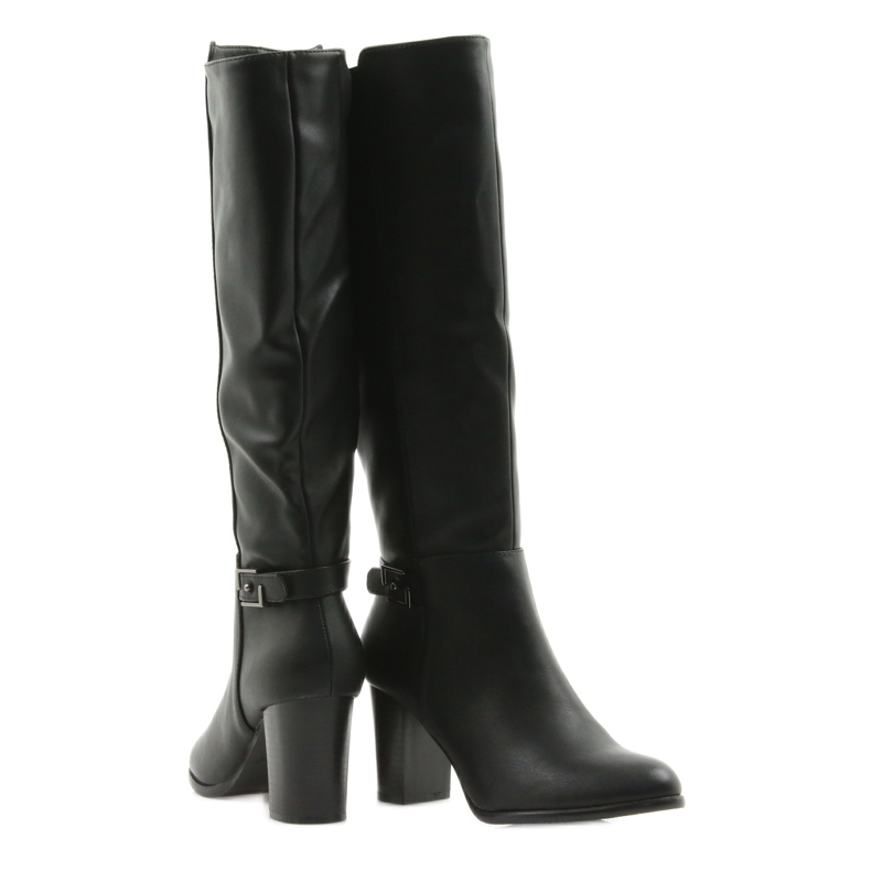 Bottines sur le poteau Sergio leone noir 3