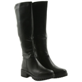 M.Daszyński Bottes à fond épais Daszyński MR1813 le noir 4