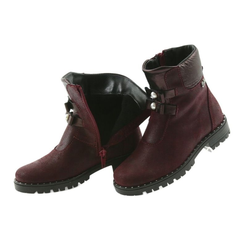 Ren But Bottes en cuir des filles Ren mais 3314 Bourgogne avec goujons rouge 5 Ren But Bottes en cuir des filles Ren mais 3314 Bourgogne avec goujons rouge 5
