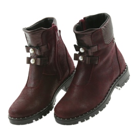 Ren But Bottes en cuir des filles Ren mais 3314 Bourgogne avec goujons rouge 4 Ren But Bottes en cuir des filles Ren mais 3314 Bourgogne avec goujons rouge 4