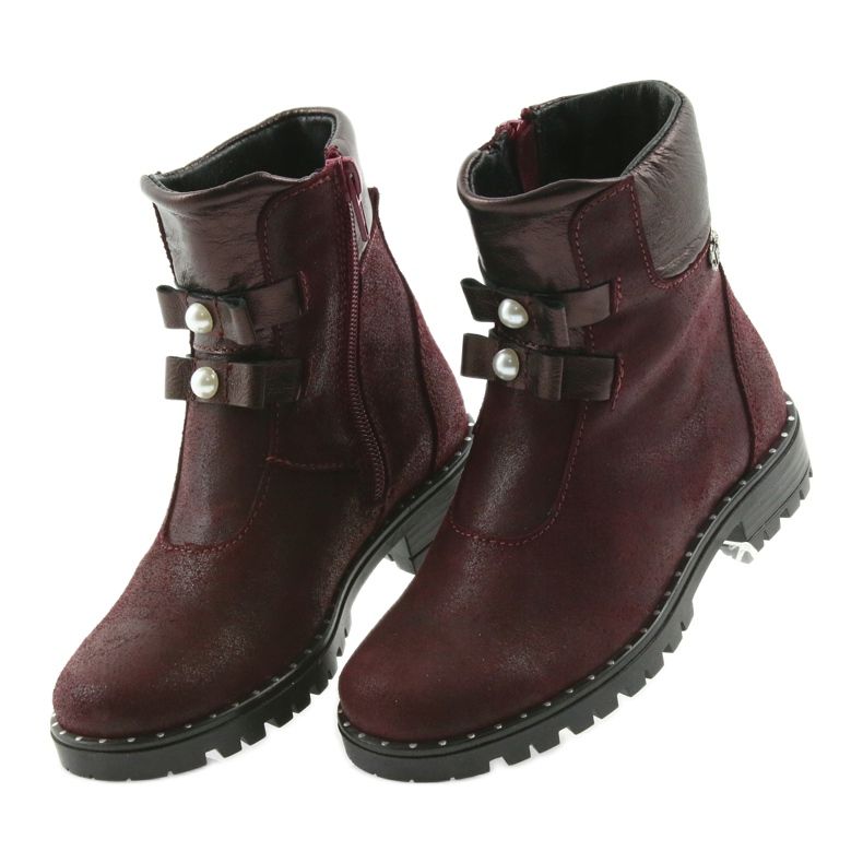 Ren But Bottes en cuir des filles Ren mais 3314 Bourgogne avec goujons rouge 4 Ren But Bottes en cuir des filles Ren mais 3314 Bourgogne avec goujons rouge 4