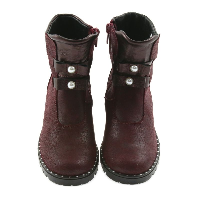 Ren But Bottes en cuir des filles Ren mais 3314 Bourgogne avec goujons rouge 3 Ren But Bottes en cuir des filles Ren mais 3314 Bourgogne avec goujons rouge 3