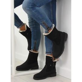 Noir ZY9210 Bottes noires à isolation épaisse le noir 9