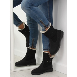 Noir ZY9210 Bottes noires à isolation épaisse le noir 8