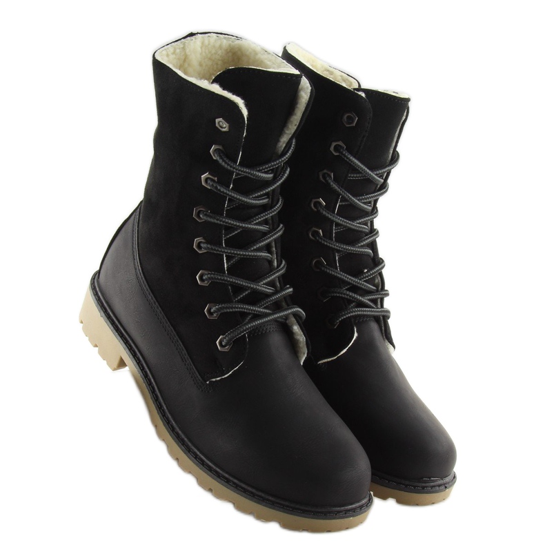 Bottes en bois noir 1123-PA Noir le noir 2