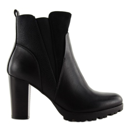Bottines noires à talons 1108-GA noir le noir 1