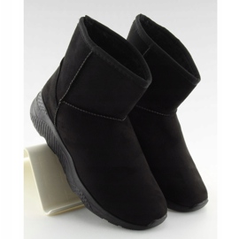 Bottes de neige pour femmes noires D009 Noir 1