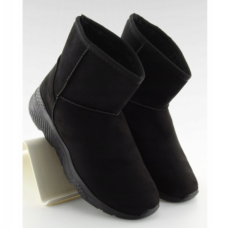 Bottes de neige pour femmes noires D009 Noir 1