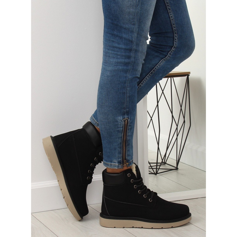 Trappeurs femmes noires KK-102 Noir le noir 2