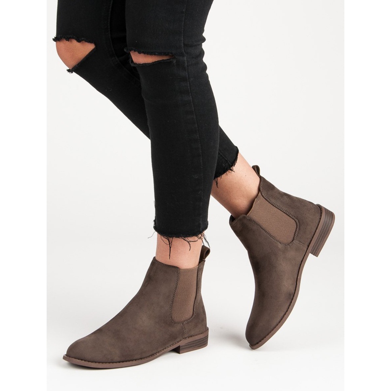 Via Giulia  Bottines Chelsea en daim brun 2