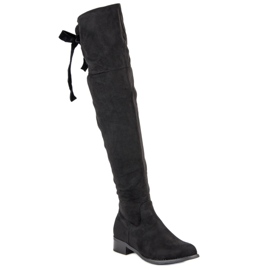 Queen Vivi Cuissardes en daim le noir 1